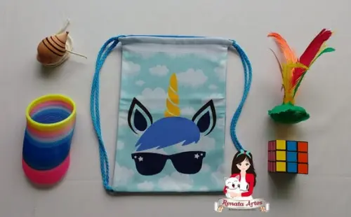 Mochila Brinquedos Retrô Tema Unicórnio