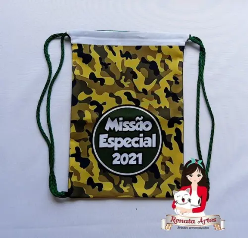 Mochila de Tecido Camuflada Personalizada