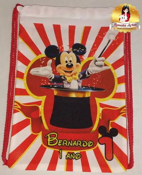 Mochila de Tecido Circo do Mickey