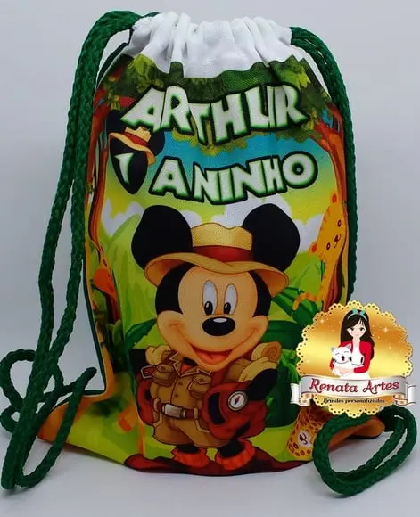 Mochila de Tecido Mickey Safari 2