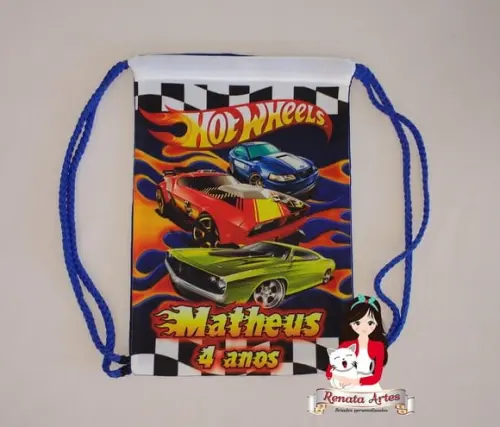 Mochila de Tecido Personalizada Hotweels