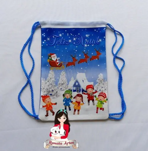 Mochila de Tecido Personalizada Natal