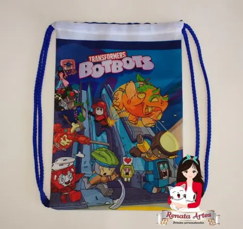 Mochila de Tecido Personalizada Transformers Botbots