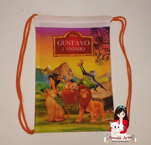 Mochila de Tecido Rei Leão