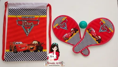 Mochila Ping Pong Tema Carros Disney 2