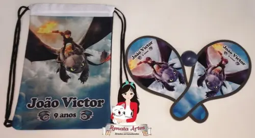 Mochila Ping Pong Tema Como Treinar Meu Dragão