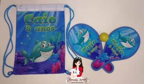 Mochila Ping Pong Tema Fundo do Mar
