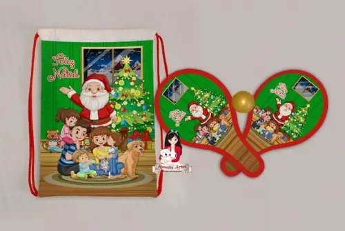 Mochila Ping Pong Tema Natal 2025