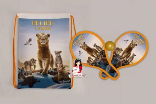 Mochila Ping Pong Tema o Rei Leão Mufasa