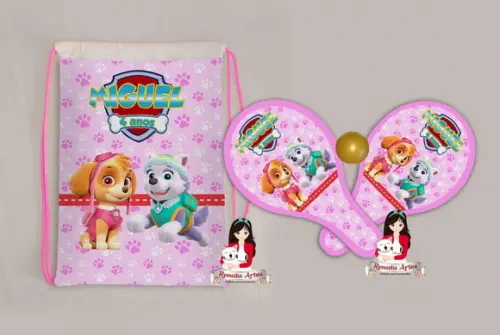 Mochila Ping Pong Tema Patrulha Canina Skie