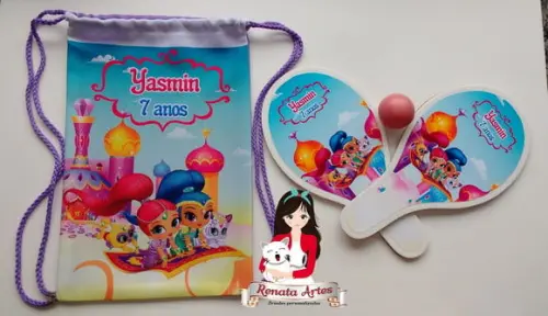 Mochila Ping Pong Tema Shimmer e Shine
