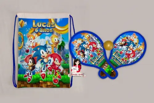Mochila Ping Pong Tema Sonic