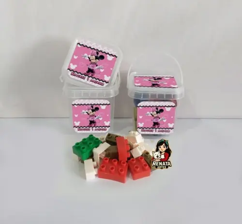 Monta Monta no Baldinho Personalizado Minnie Rosa