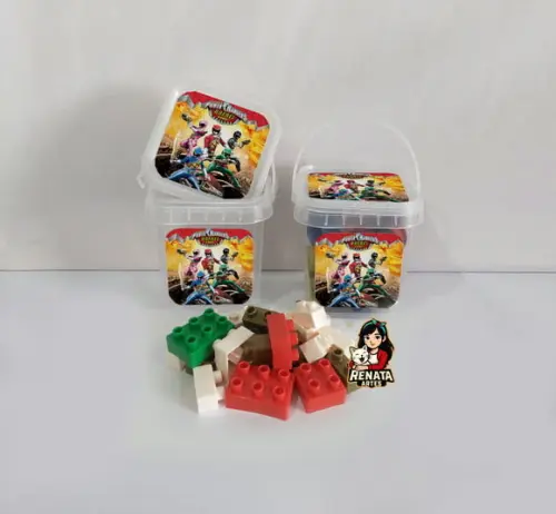 Monta Monta no Baldinho Personalizado Power Rangers