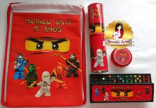 Ninjago - Kit Jogos na Mochila Ninjago Vermelho