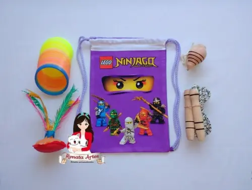 Ninjago - Mochila Boa Infância Tema Ninja Go Nya