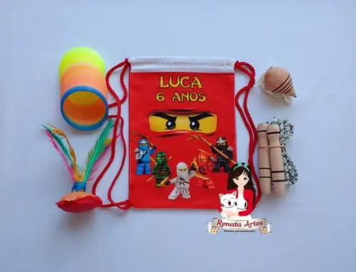 Ninjago - Mochila Boa Infância Tema Ninjago Vermelho