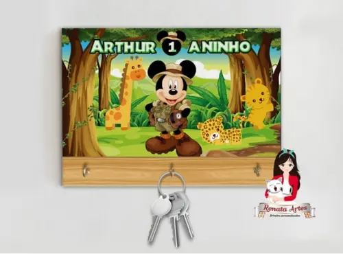 Porta Chaves Mickey Safari