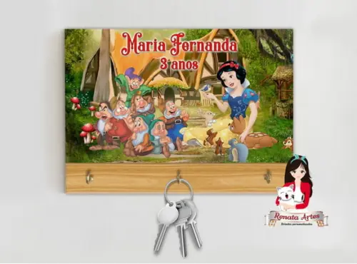 Porta Chaves Personalizado Branca de Neve