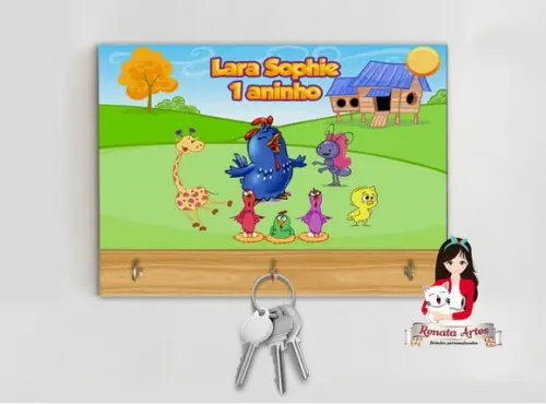 Porta Chaves Personalizado Galinha Pintadinha