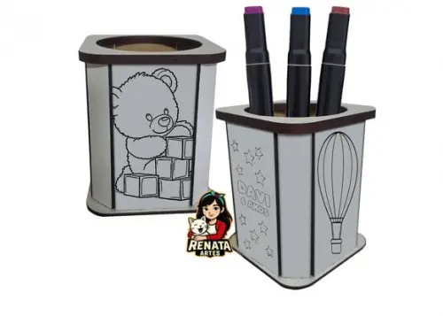 Porta Lápis para Colorir Brinquedos