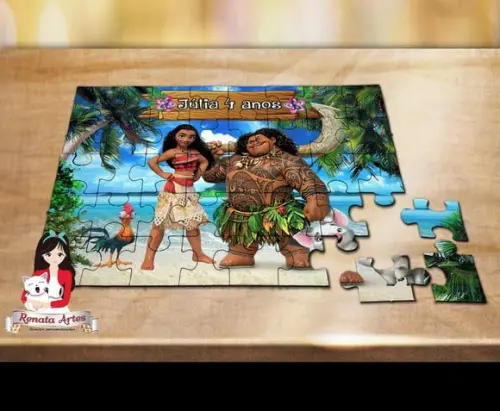 Quebra Cabeça Personalizado Moana