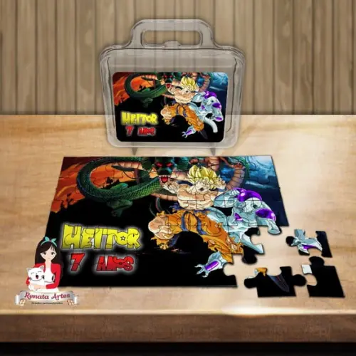 Quebra Cabeça Personalizado na Maleta Dragon Ball