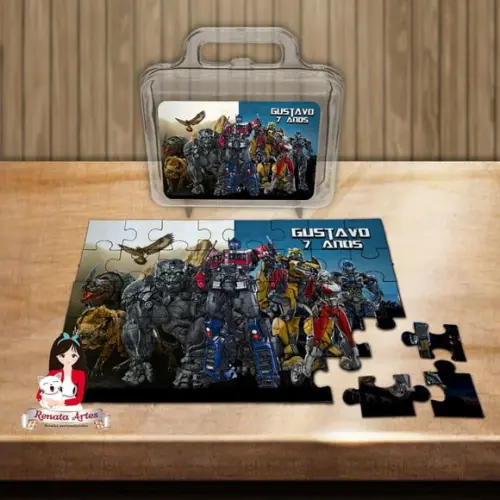 Quebra Cabeça Personalizado na Maleta Transformers
