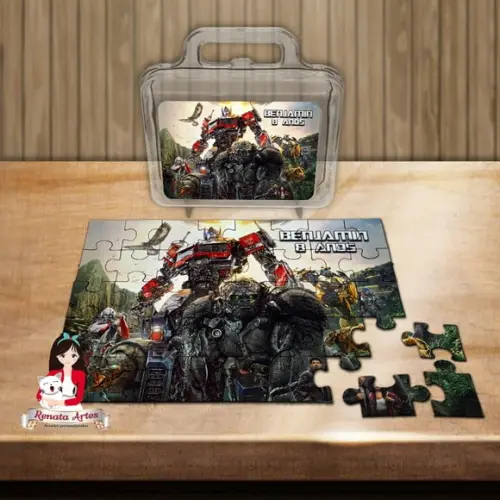 Quebra Cabeça Personalizado na Maleta Transformers Despertar