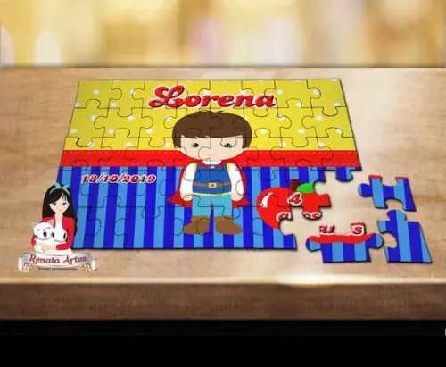 Quebra Cabeça Personalizado Príncipe Branca de Neve