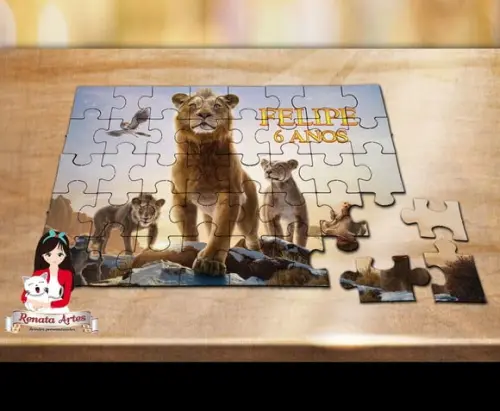 Quebra Cabeça Personalizado Rei Leão Mufasa