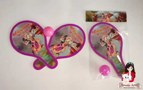 Raquetes de Ping Pong Personalizada Tema Enrolados