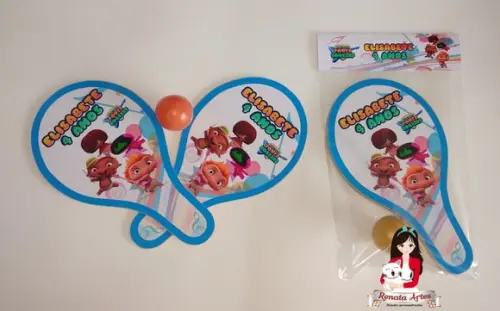 Raquetes de Ping Pong Personalizada Tema M. Beat Pr