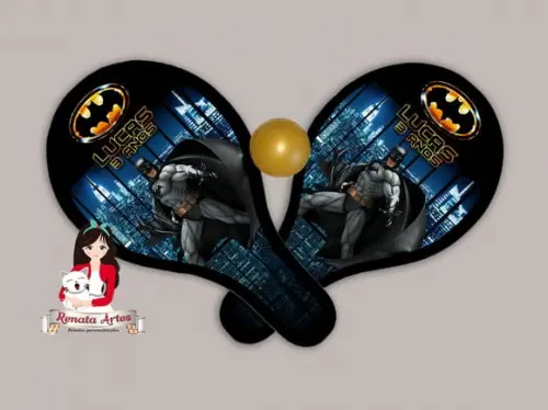 Raquetes de Ping Pong Tema Batman