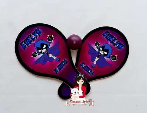 Raquetes de Ping Pong Tema Jovens Titans Ravena