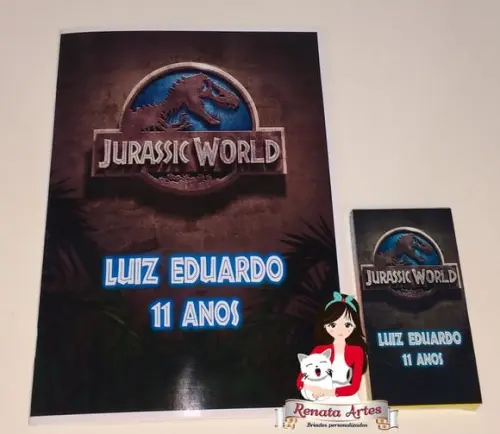 Revista de Colorir c/ Giz Jurassic World