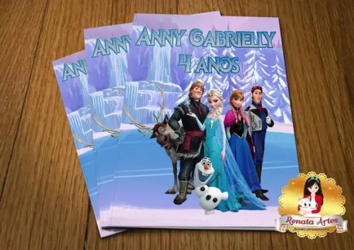 Revista de Colorir com Giz Frozen