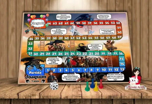 Tabuleiro Educativo Como Treinar Seu Dragão