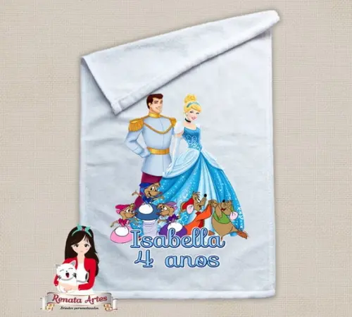 Toalhinha Personalizada Cinderella