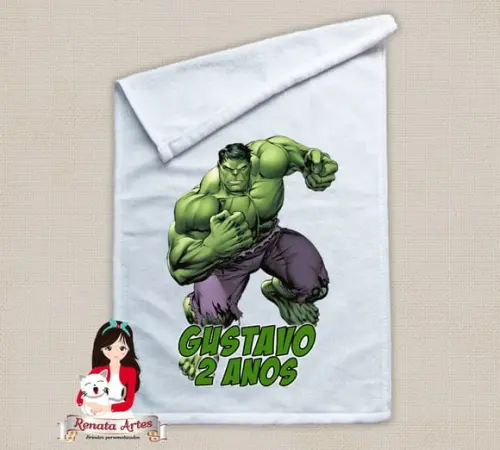 Toalhinha Personalizada Hulk