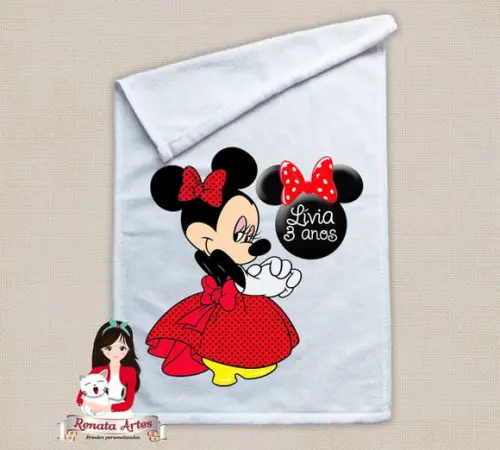 Toalhinha Personalizada Minnie