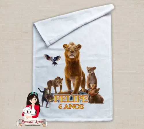 Toalhinha Personalizada Rei Leão Mufasa