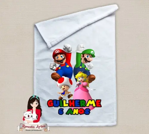 Toalhinha Personalizada Super Mario