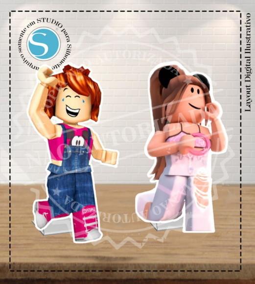 2 Display de Mesa Roblox Menina - 2335 Arquivo Digital
