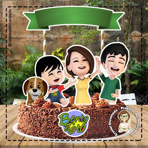 2 Topo de Bolo Bento e Toto - Arquivo Digital