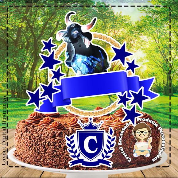 2 Topo de Bolo Parintins Caprichoso e Garantido .- 4630/4632