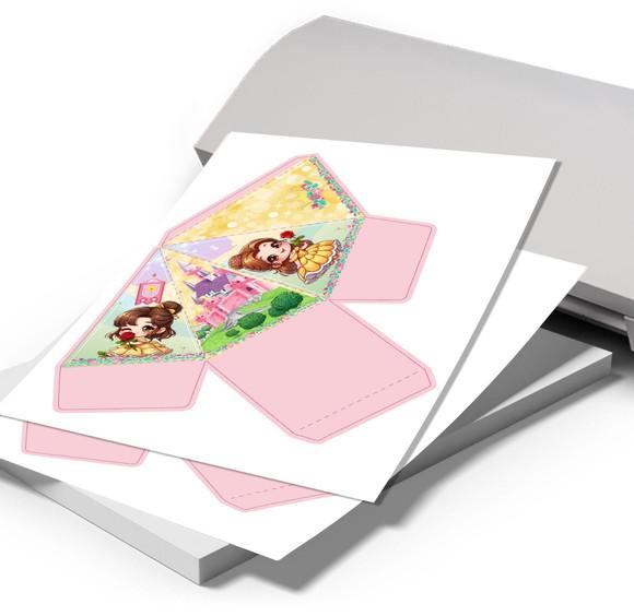 3 Caixas Personalizadas Princesa Bela Arquivo Digital