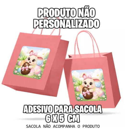 Adesivo Sacola 6x5 Coelha Ovo Cenoura - 7053 Arquivo Digital
