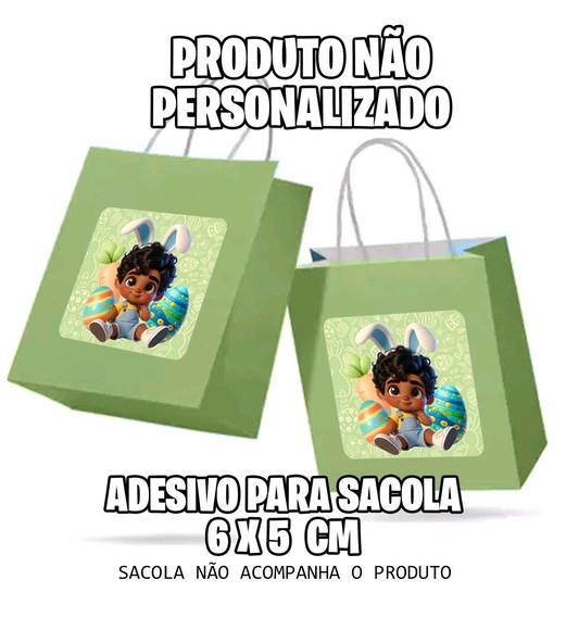 Adesivo Sacola 6x5 Menino Moreno - 7056 Arquivo Digital