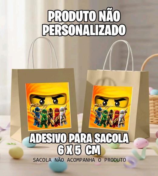 Adesivo Sacola Lego Ninjago Amarelo - 7078 Arquivo Digital